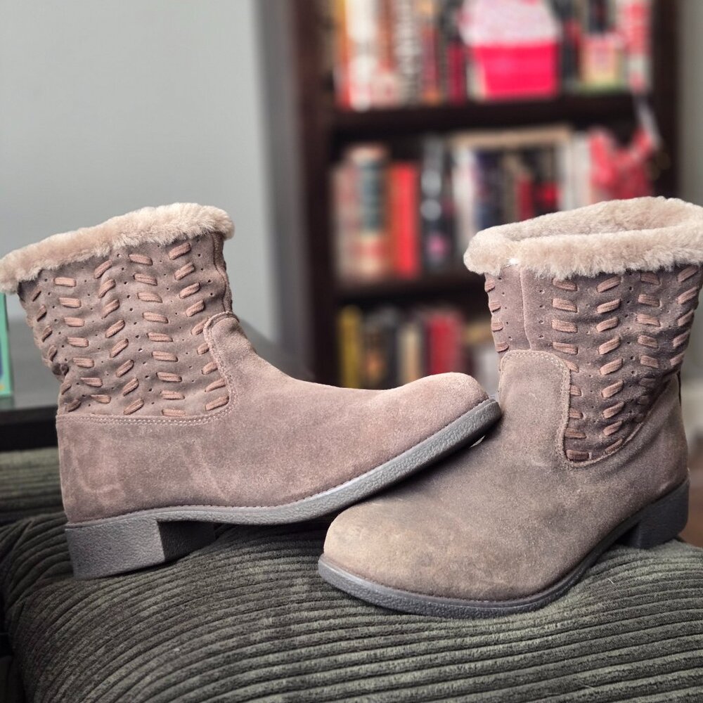 Abeo Brown Leather Bristol Sheepskin Size 10 Boots PBW1008